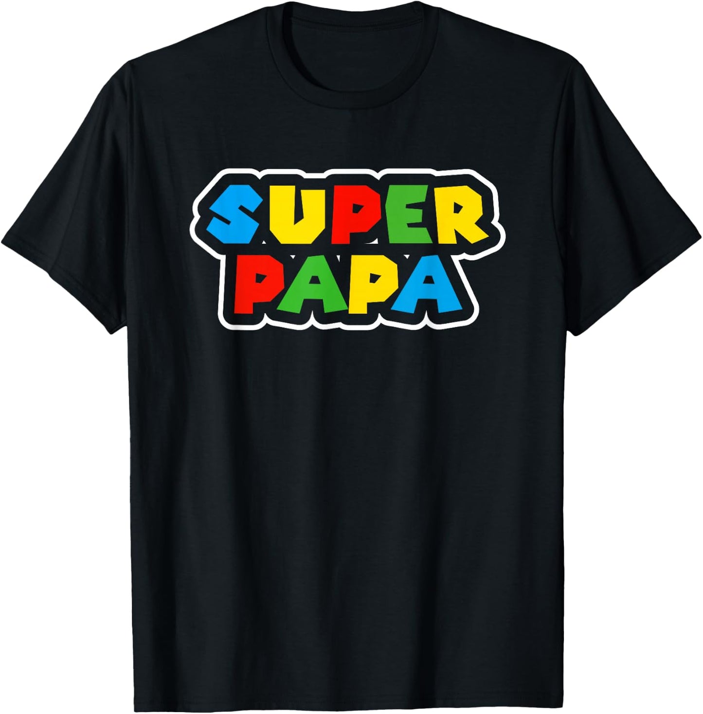 Super Papa Geburtstagsgeschenk Vater Geschenk Bester Papa T-Shirt - T-Shirt | Black