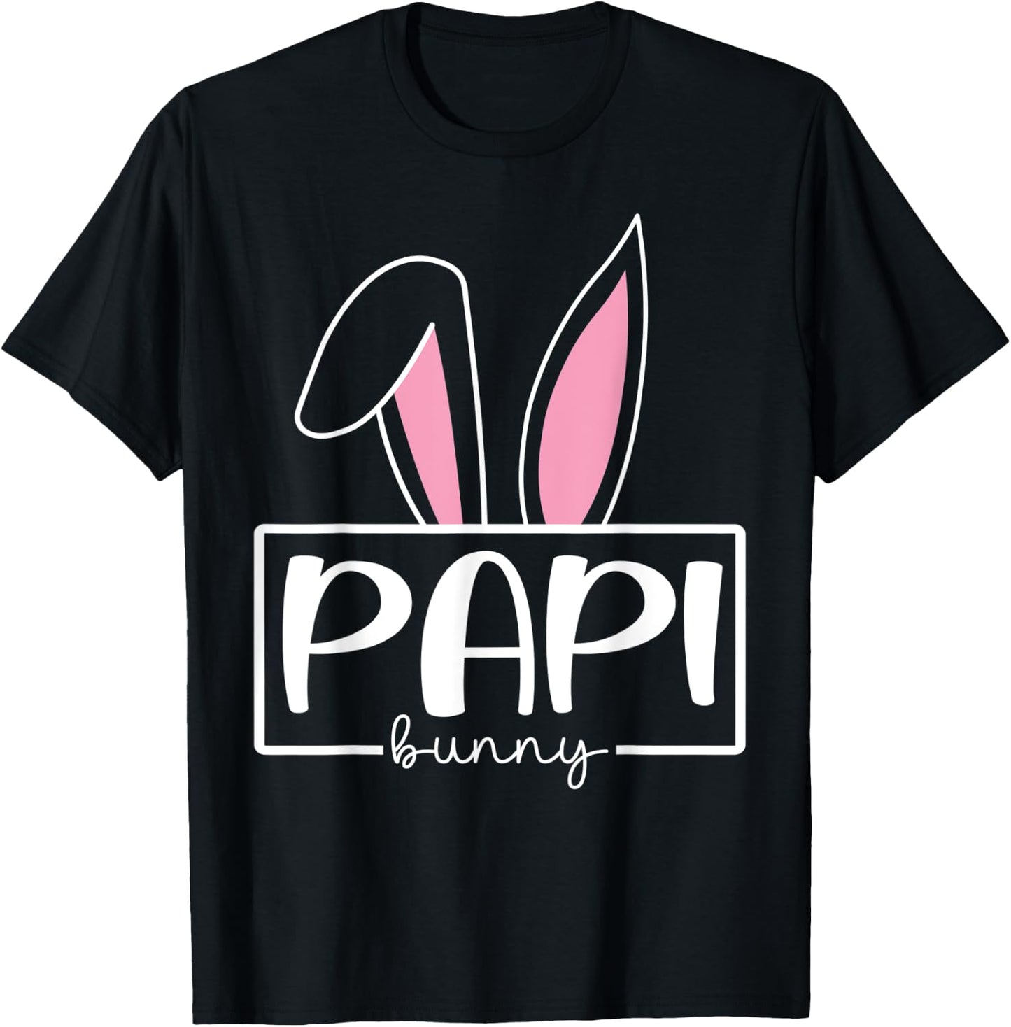 Funny Papi Bunny Happy Easter Family Matching T-Shirt - T-Shirt | Black