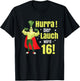 Hurra der Lauch wird 16 Boy 16 Years 16th Birthday , black T-Shirt - T-Shirt | Black
