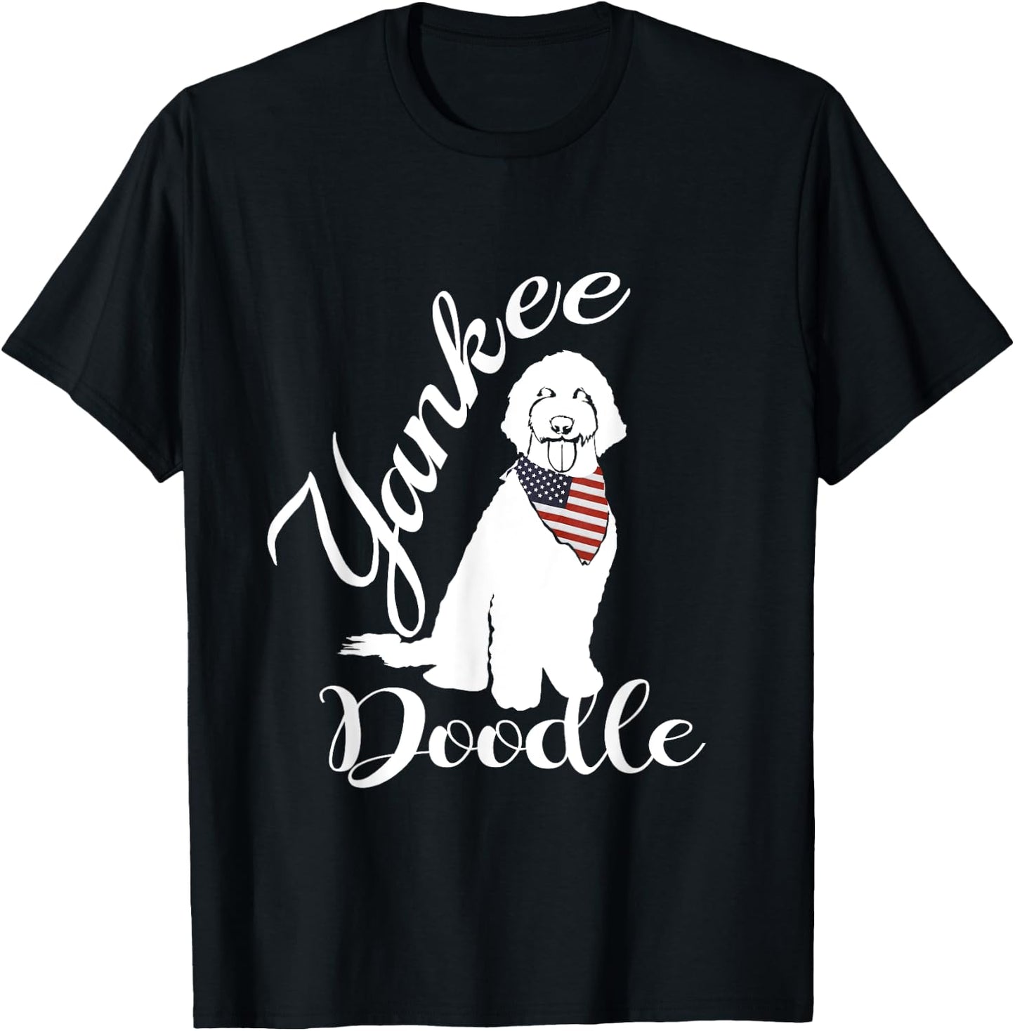 Golden Doodle Shirt- Yankee Doodle- Patriotic USA Kids Men T-Shirt - T-Shirt | Black