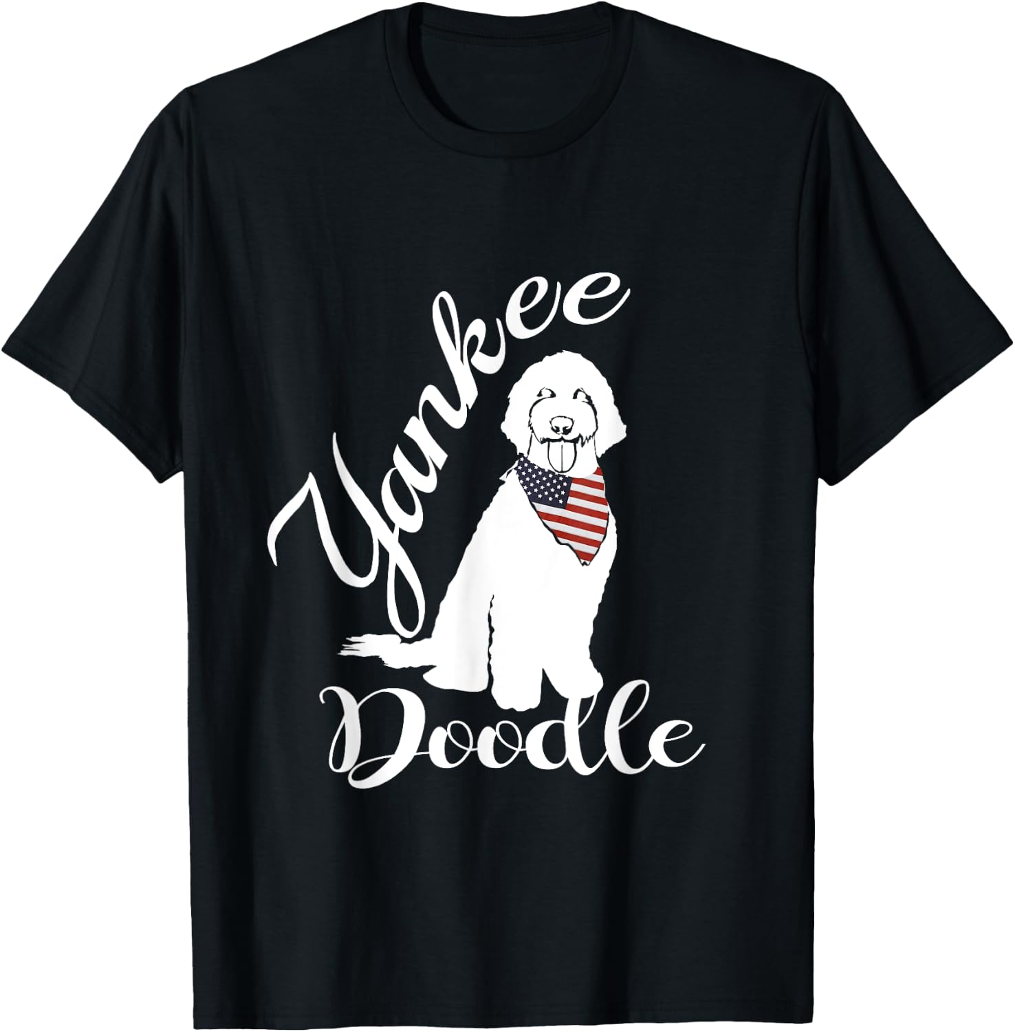 Golden Doodle Shirt- Yankee Doodle- Patriotic USA Kids Men T-Shirt - T-Shirt | Black