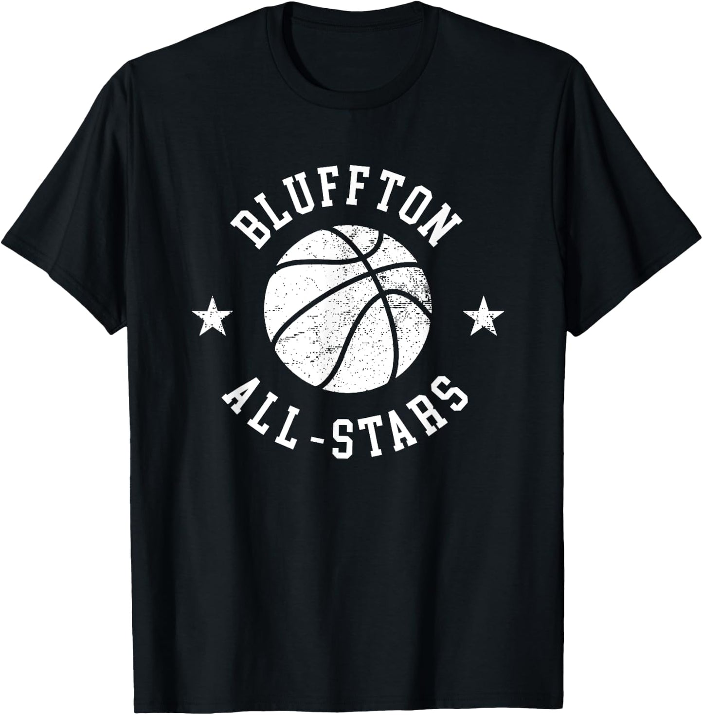Bluffton Vintage All-Stars Retro 80s Basketball T-Shirt - T-Shirt | Black