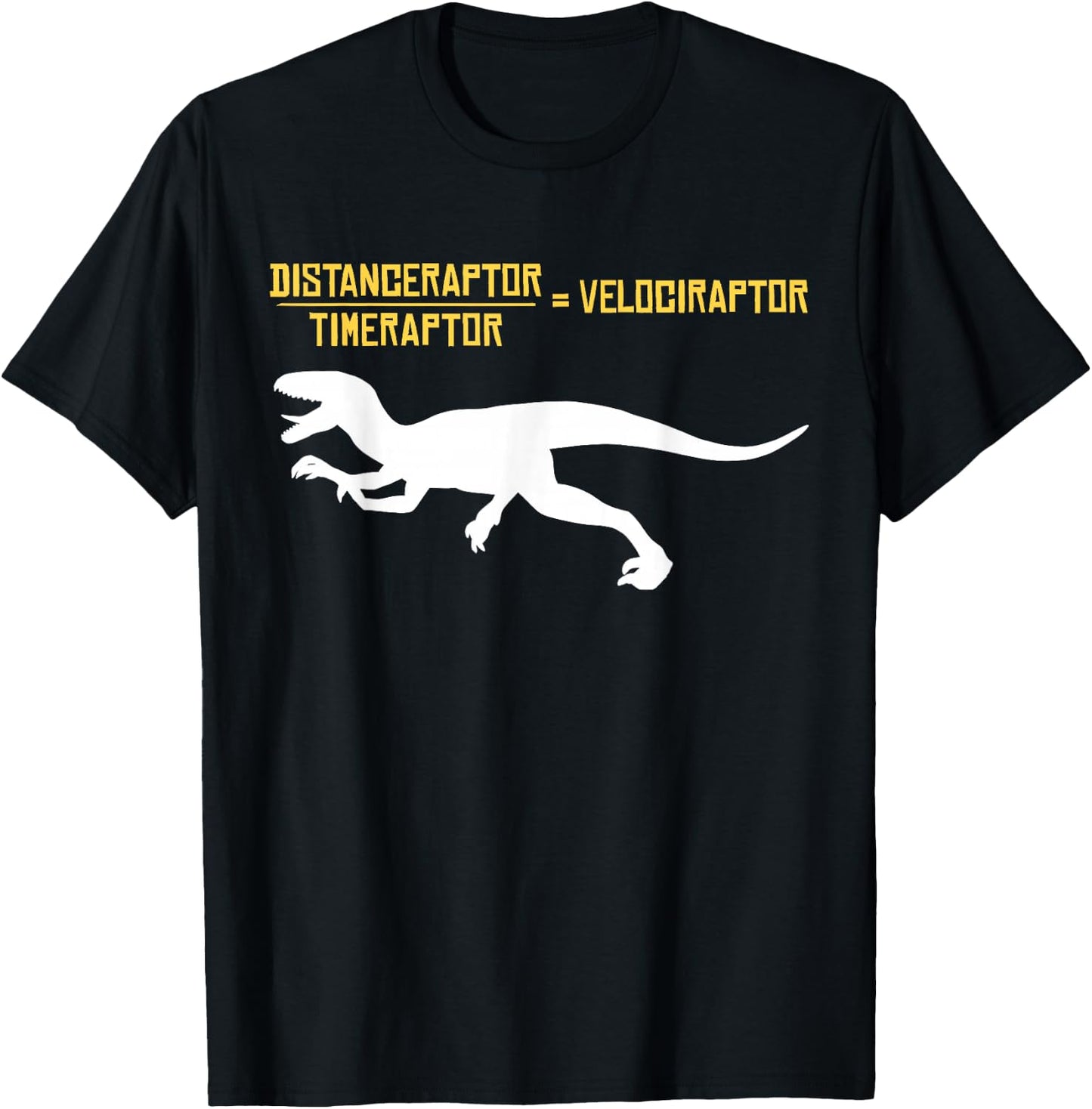 Physics Velociraptor T-Shirt - T-Shirt | Black