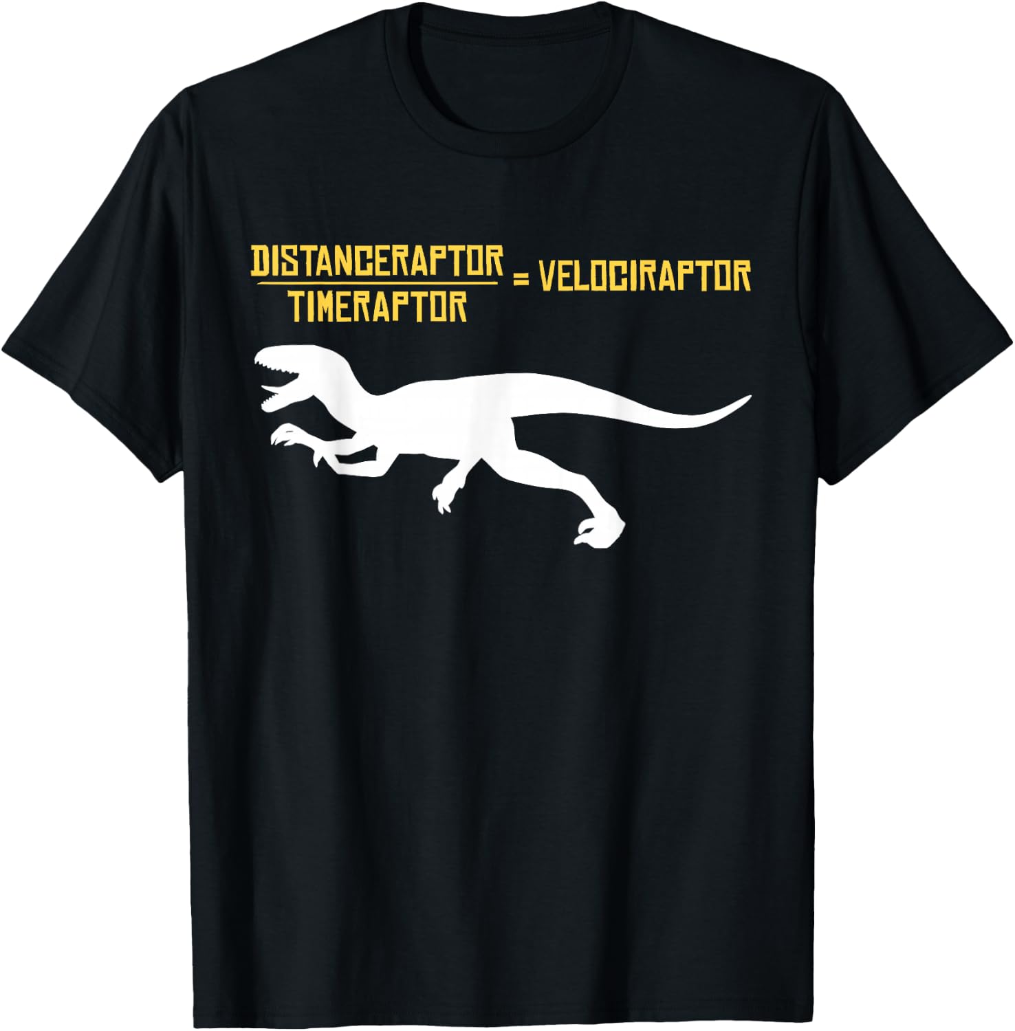Physics Velociraptor T-Shirt - T-Shirt | Black
