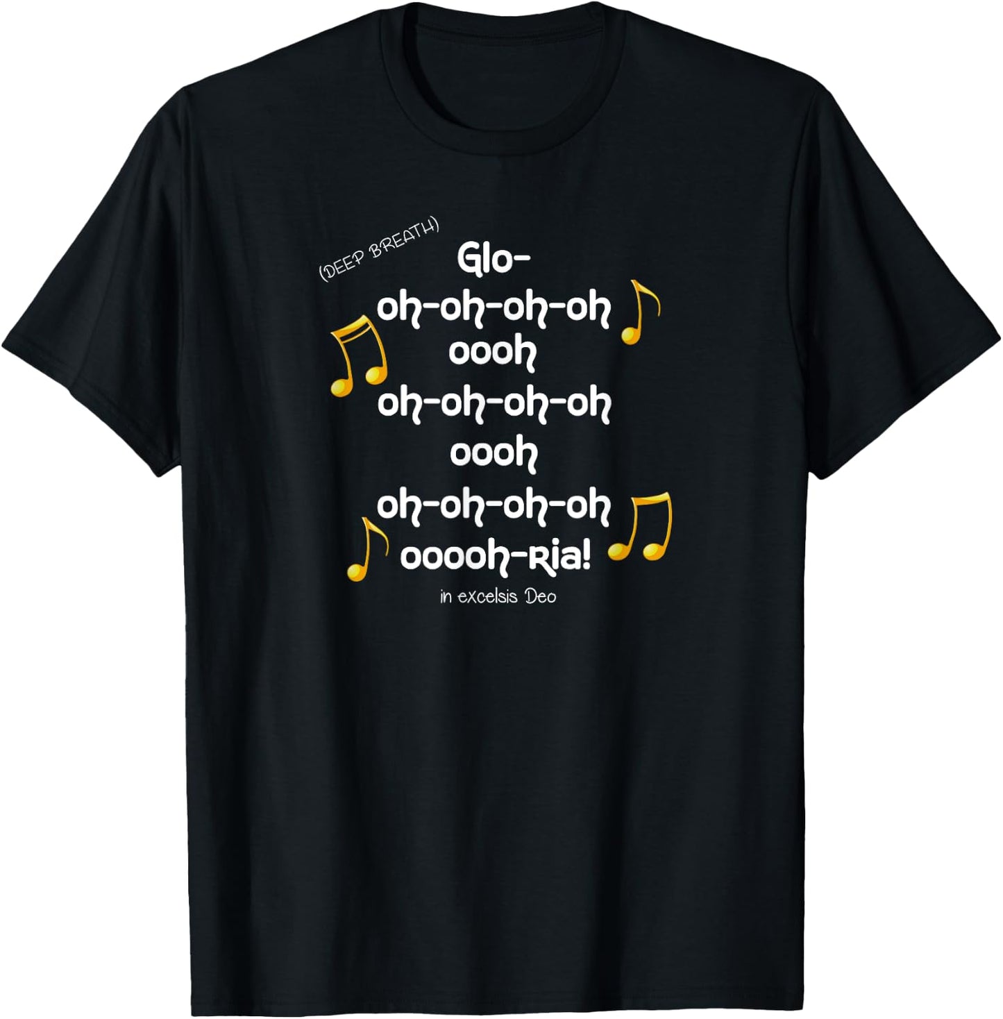 Gloria Angels We Have Heard on High Xmas Song T Shirt T-Shirt - T-Shirt | Black