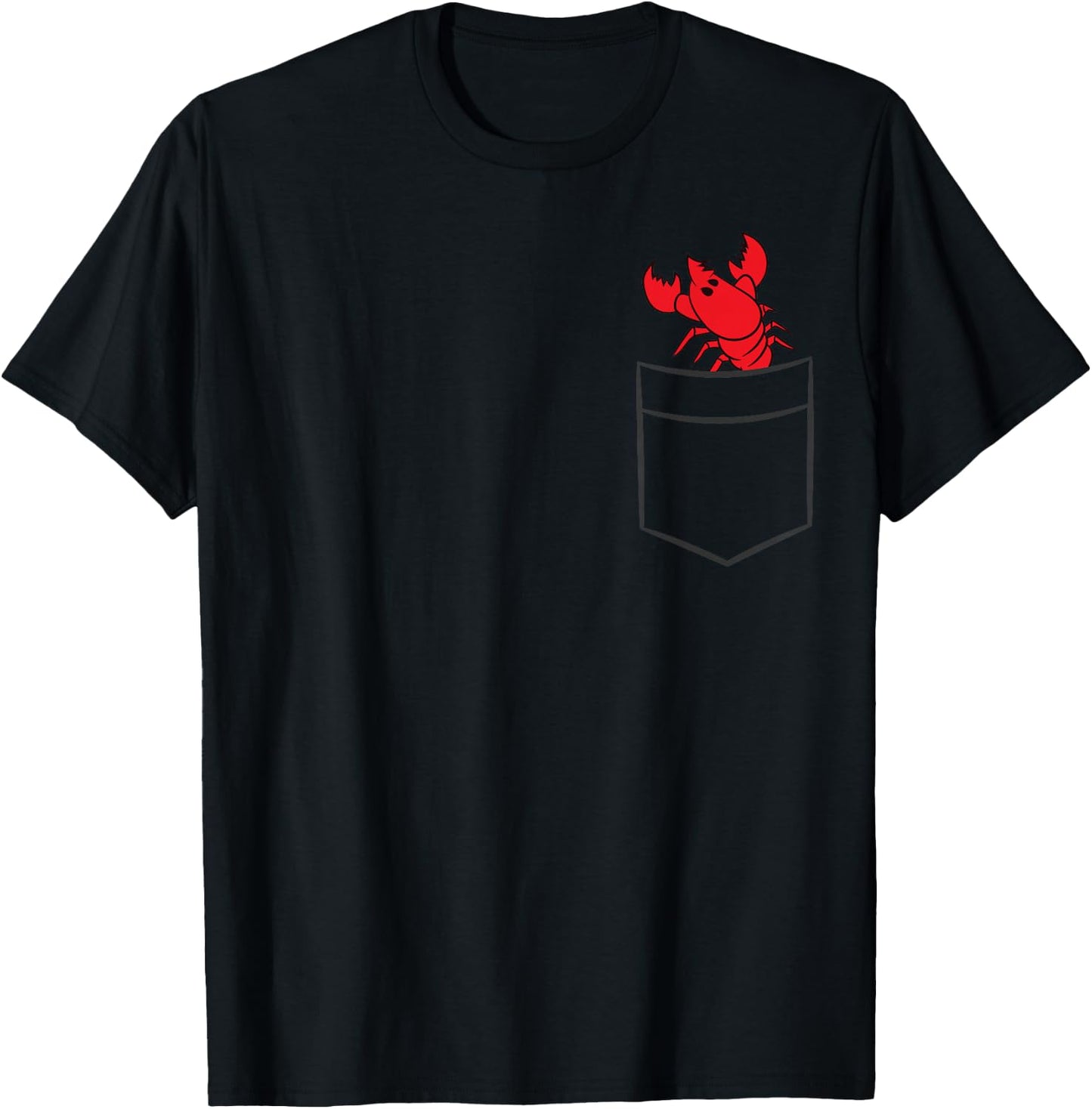 Lobster In The Pocket Love Lobsters T-Shirt - T-Shirt | Black