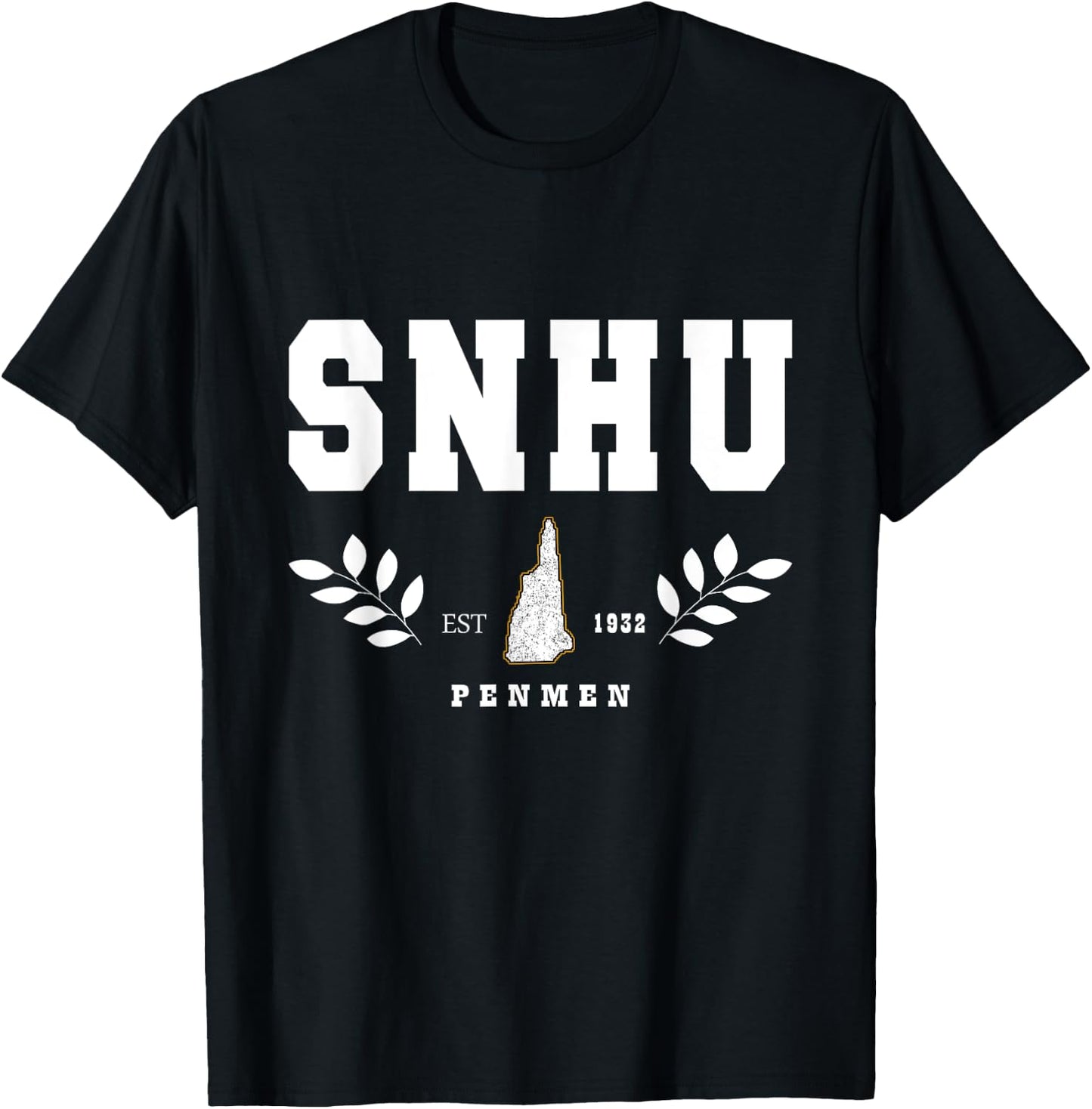 SNHU Arch Retro College University Athletic Sports T-Shirt - T-Shirt | Black