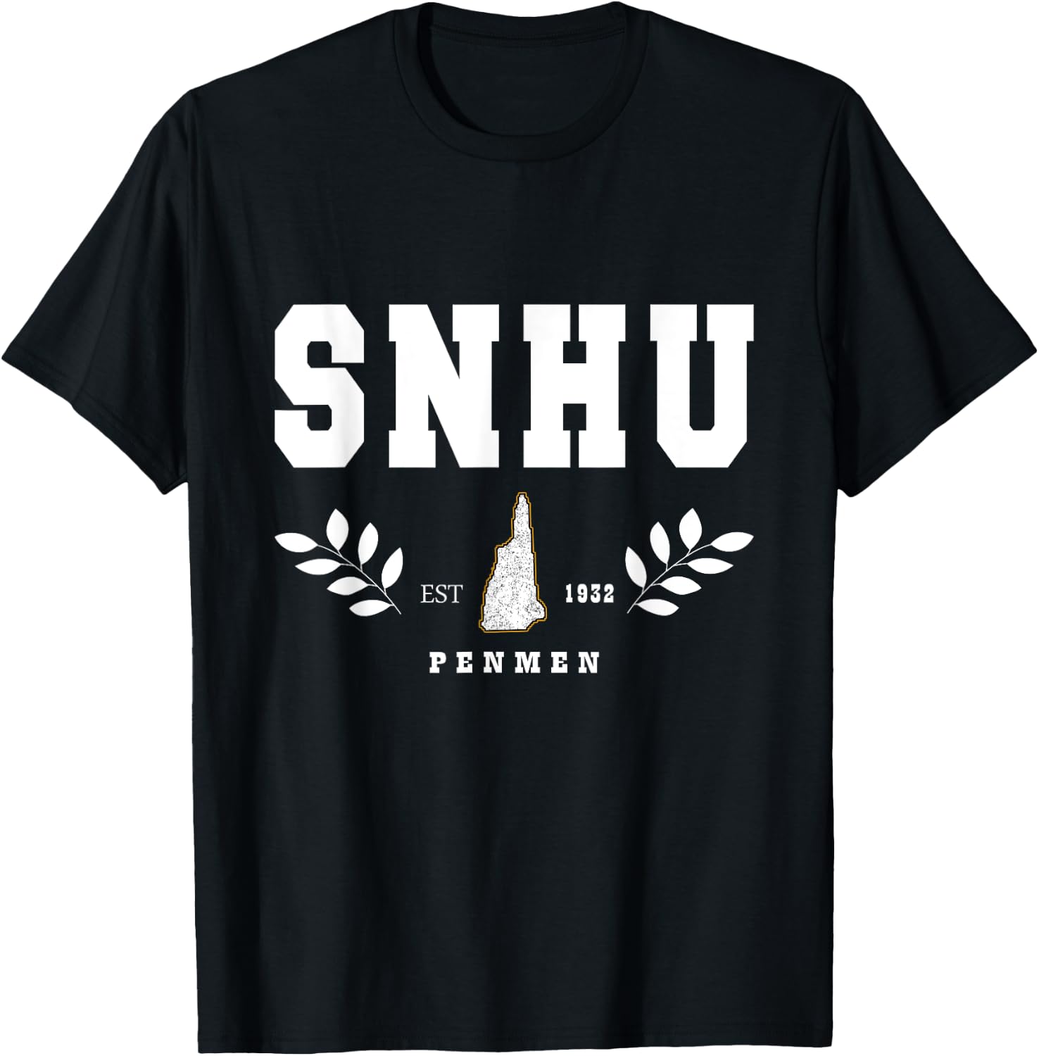 SNHU Arch Retro College University Athletic Sports T-Shirt - T-Shirt | Black