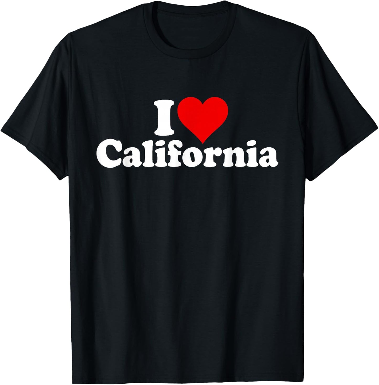 I Love Heart California Cali State T-Shirt - T-Shirt | Black