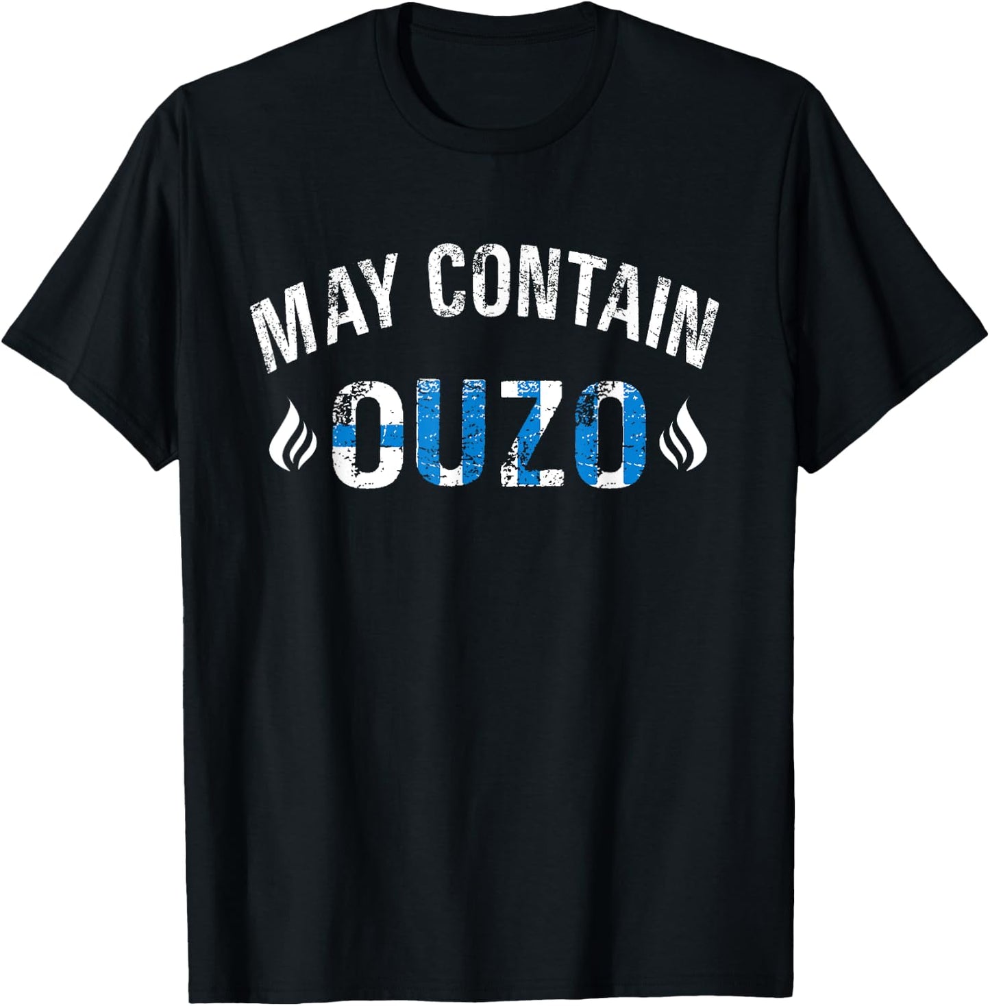 May Contain Ouzo Funny Greek Liquor Lover T-Shirt - T-Shirt | Black