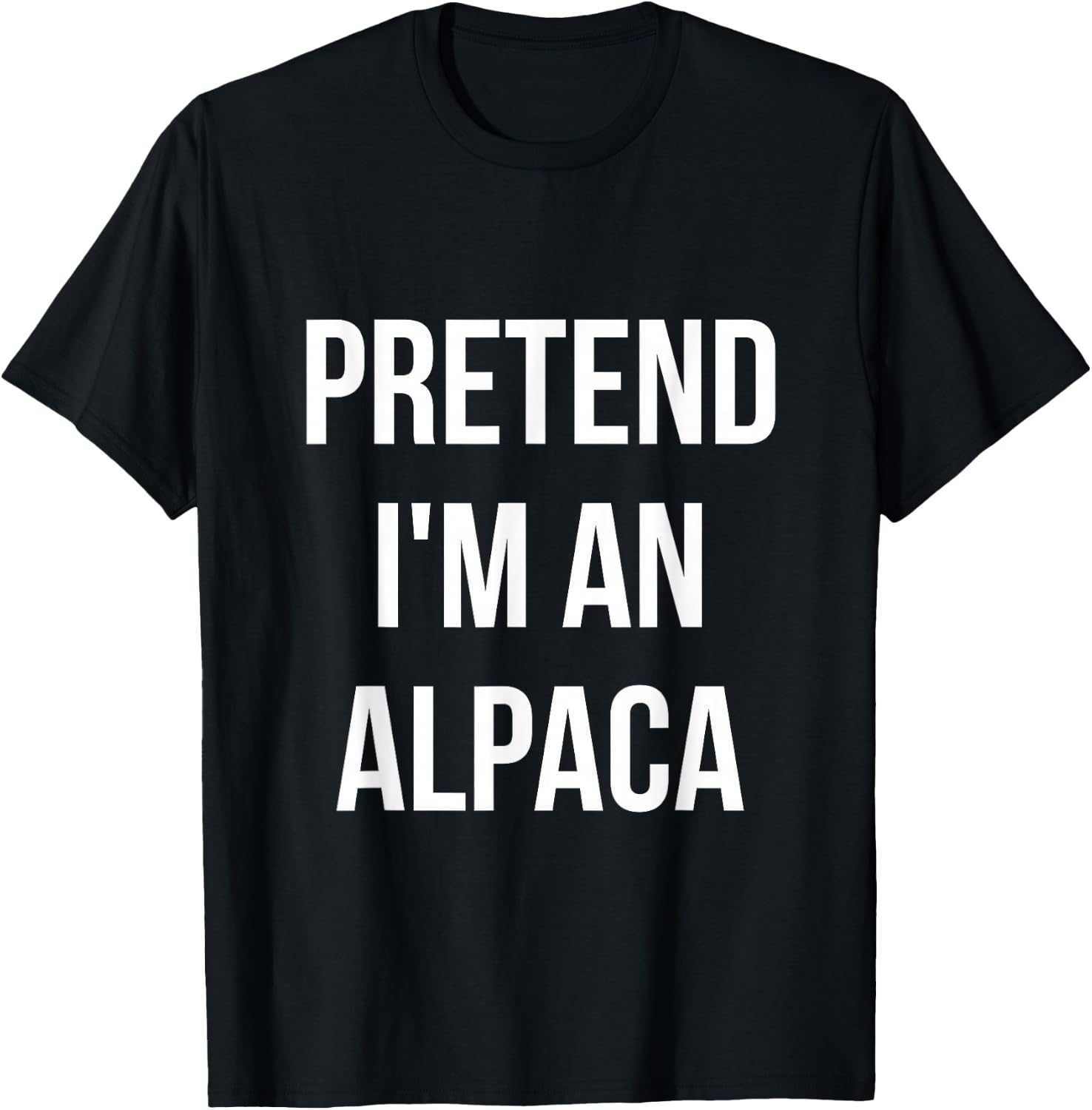Pretend I'm an Alpaca Shirt Adult Costume Halloween Brown T-Shirt - T-Shirt | Black
