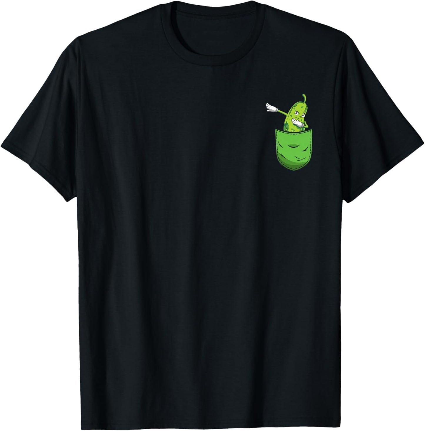 Gürkchen Essiggurke Gemüse Süße Brusttasche Dabbing Gurke T-Shirt - T-Shirt | Black