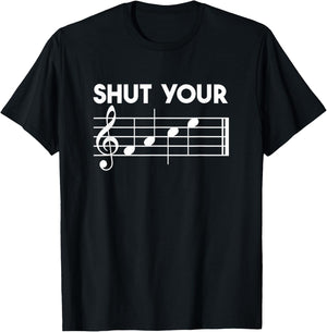 Shut Your FACE Music T-Shirt - T-Shirt | Black