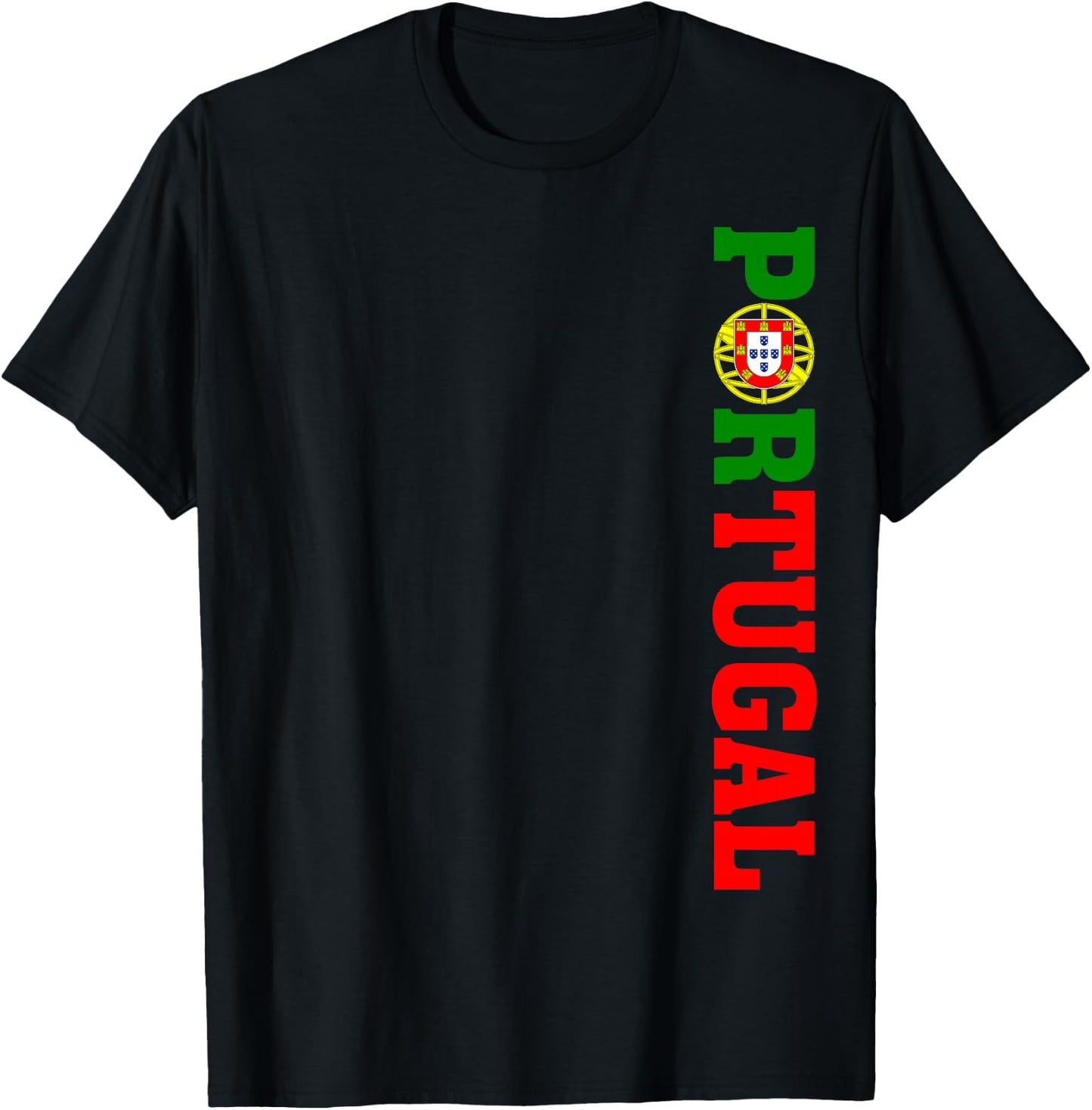 Vintage Portugal Flag Portuguese Roots Pride Men Women Kids T-Shirt - T-Shirt | Black