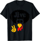 Peace Sign Jive Turkey Face Funny Thanksgiving Shirt Gift T-Shirt - T-Shirt | Black