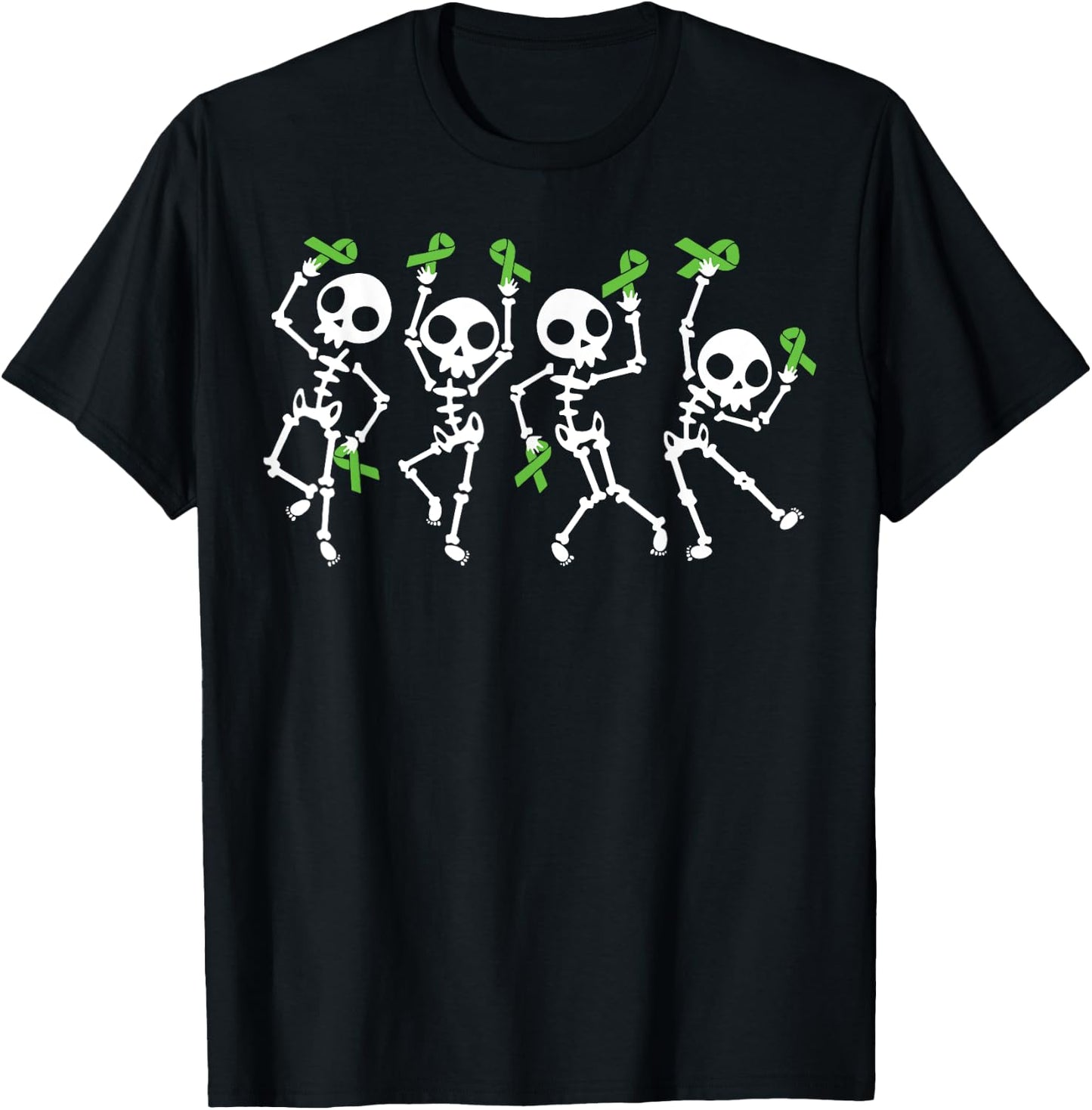 Non-hodgkin Lymphoma Awareness Skeleton Women Men Kids T-Shirt - T-Shirt | Black