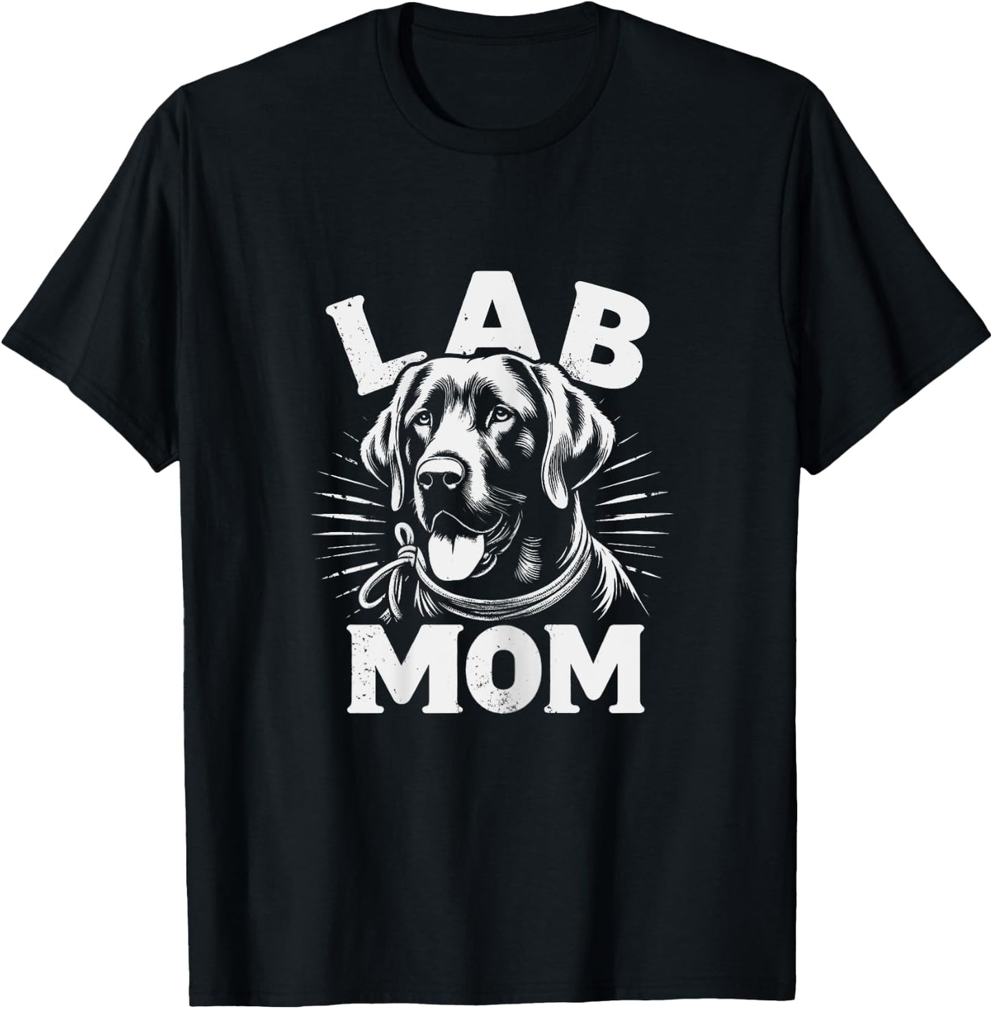 Retro Lab Lover Labrador Retriever Black Lab Mom T-Shirt - T-Shirt | Black