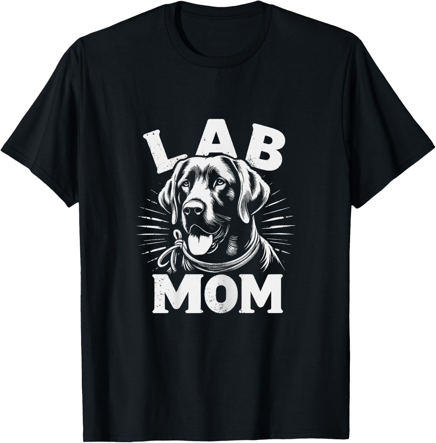 Retro Lab Lover Labrador Retriever Black Lab Mom T-Shirt - T-Shirt | Black