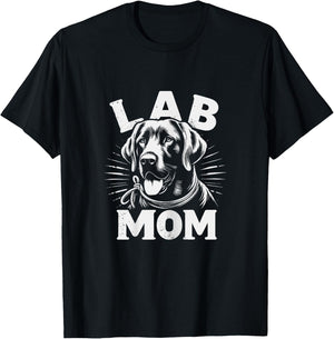 Retro Lab Lover Labrador Retriever Black Lab Mom T-Shirt - T-Shirt | Black