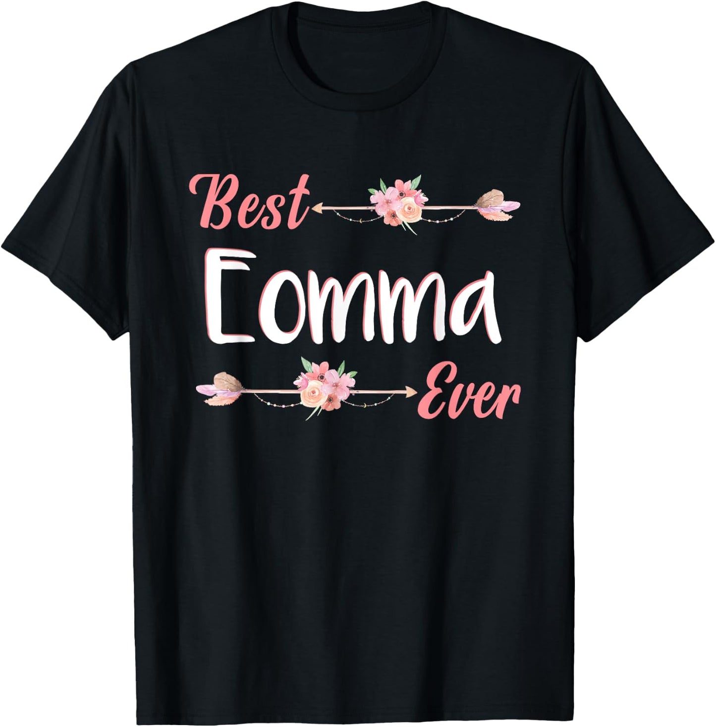 Best Eomma Ever Korean Mom Floral Mother's Day T-Shirt - T-Shirt | Black