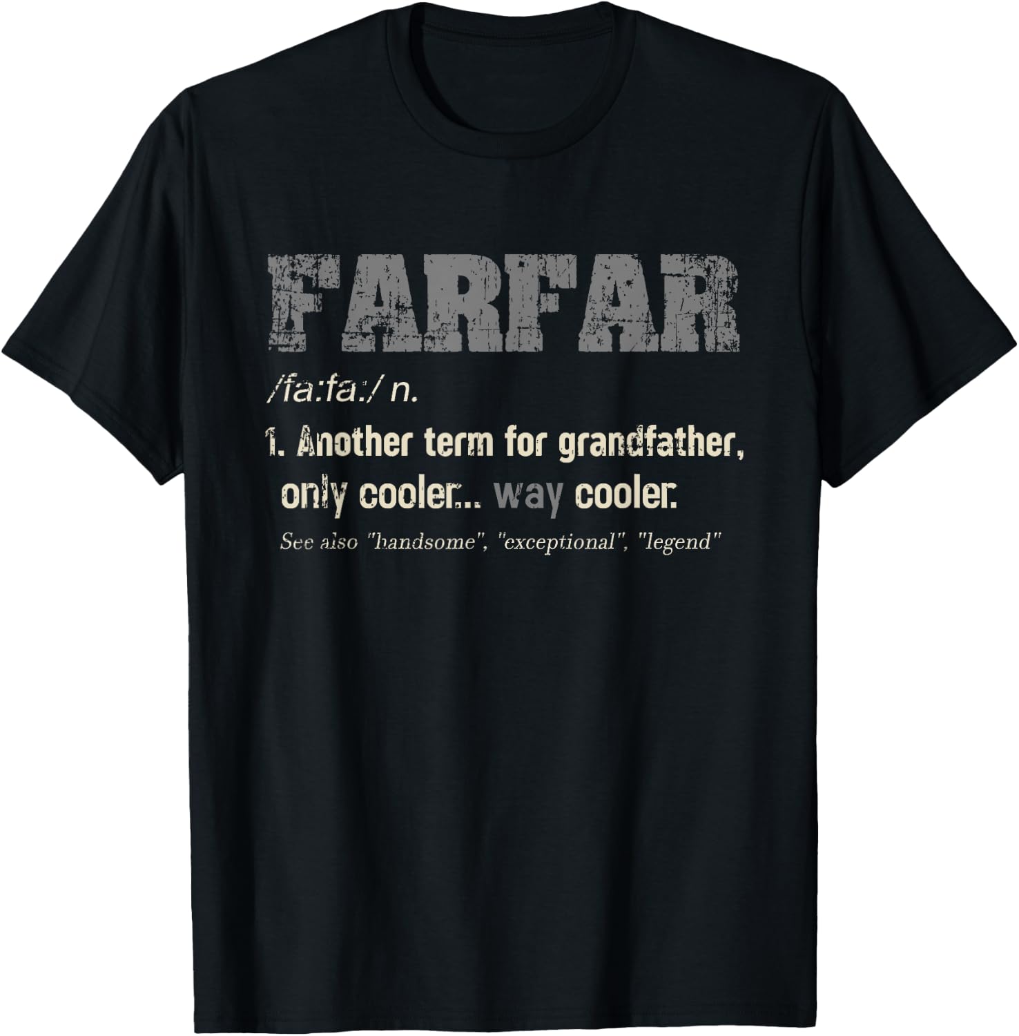 Swedish Farfar Funny Definition Grandpa Gift T-Shirt - T-Shirt | Black