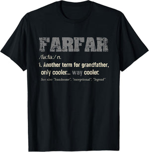 Swedish Farfar Funny Definition Grandpa Gift T-Shirt - T-Shirt | Black