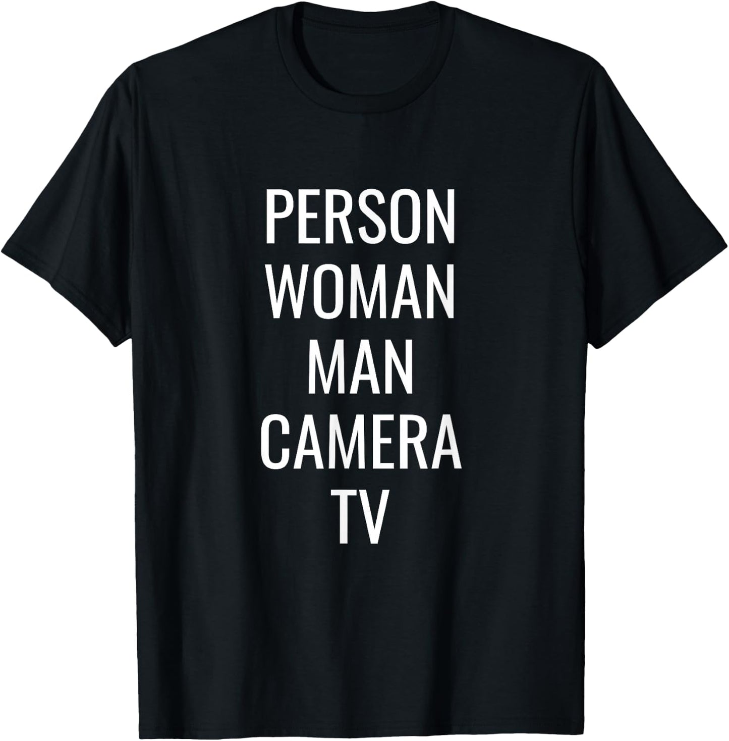 Person Woman Man Camera TV T-Shirt - T-Shirt | Black