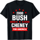 Bush Cheney 2000 America Election Campaign T-Shirt - T-Shirt | Black