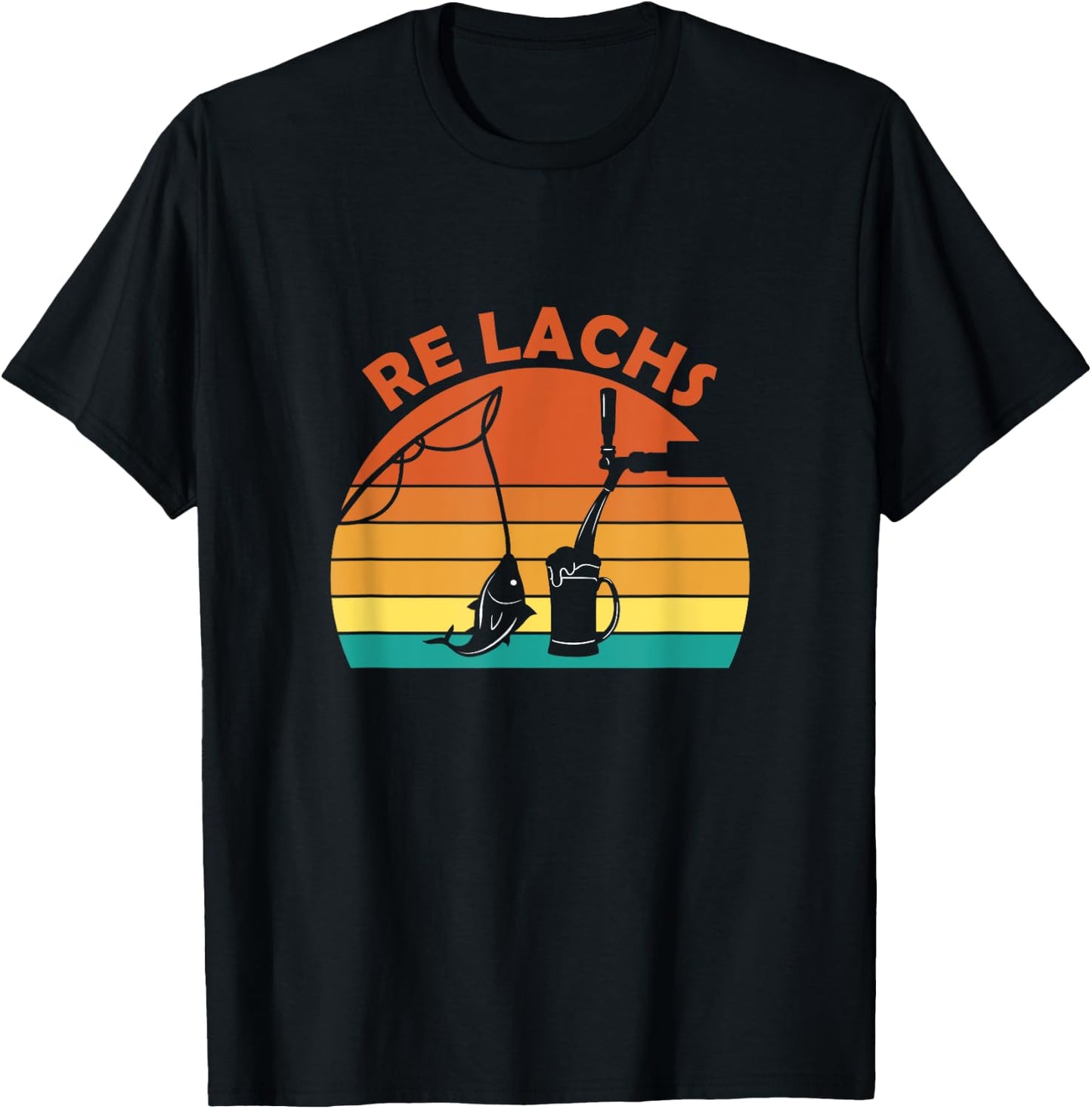 Re Salmon Funny Fisherman Saying for Hobby Fishermen and Angler , black T-Shirt - T-Shirt | Black