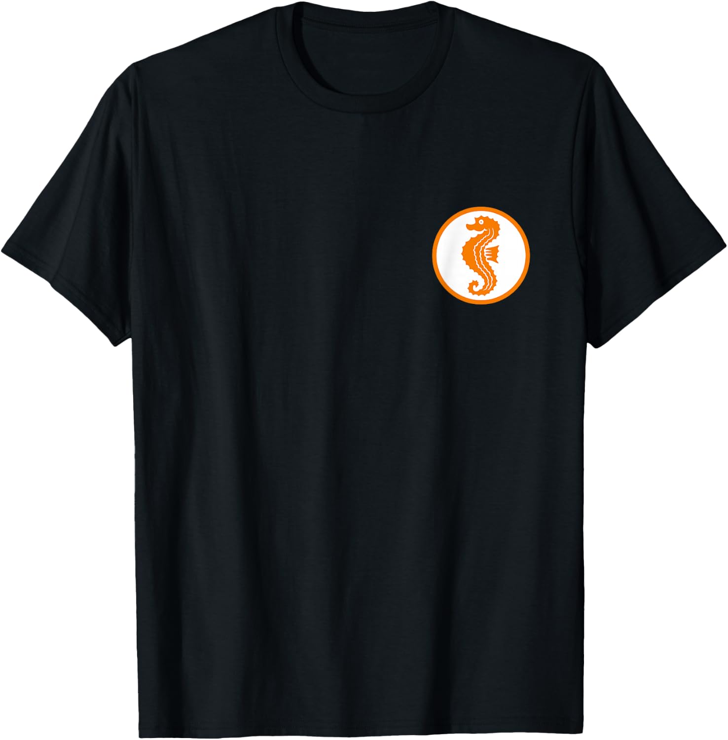 Seahorse Swimming Badge Early Swimming Retro Swimming , black, s T-Shirt - T-Shirt | Black