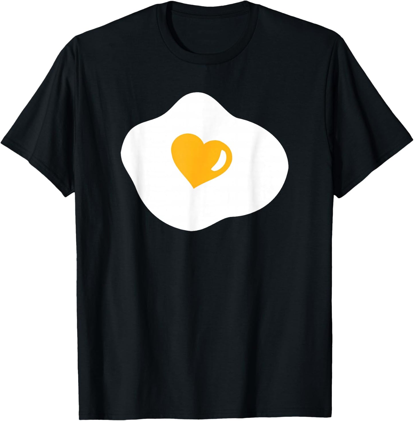 Fried Egg Heart T-Shirt - T-Shirt | Black