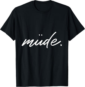 Tired Sleep Shirt Pyjamas Nightdress for Relaxing and Chilling , black T-Shirt - T-Shirt | Black