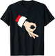 Circle Game Gotcha Inappropriate Christmas Santa Ok Hand T-Shirt - T-Shirt | Black
