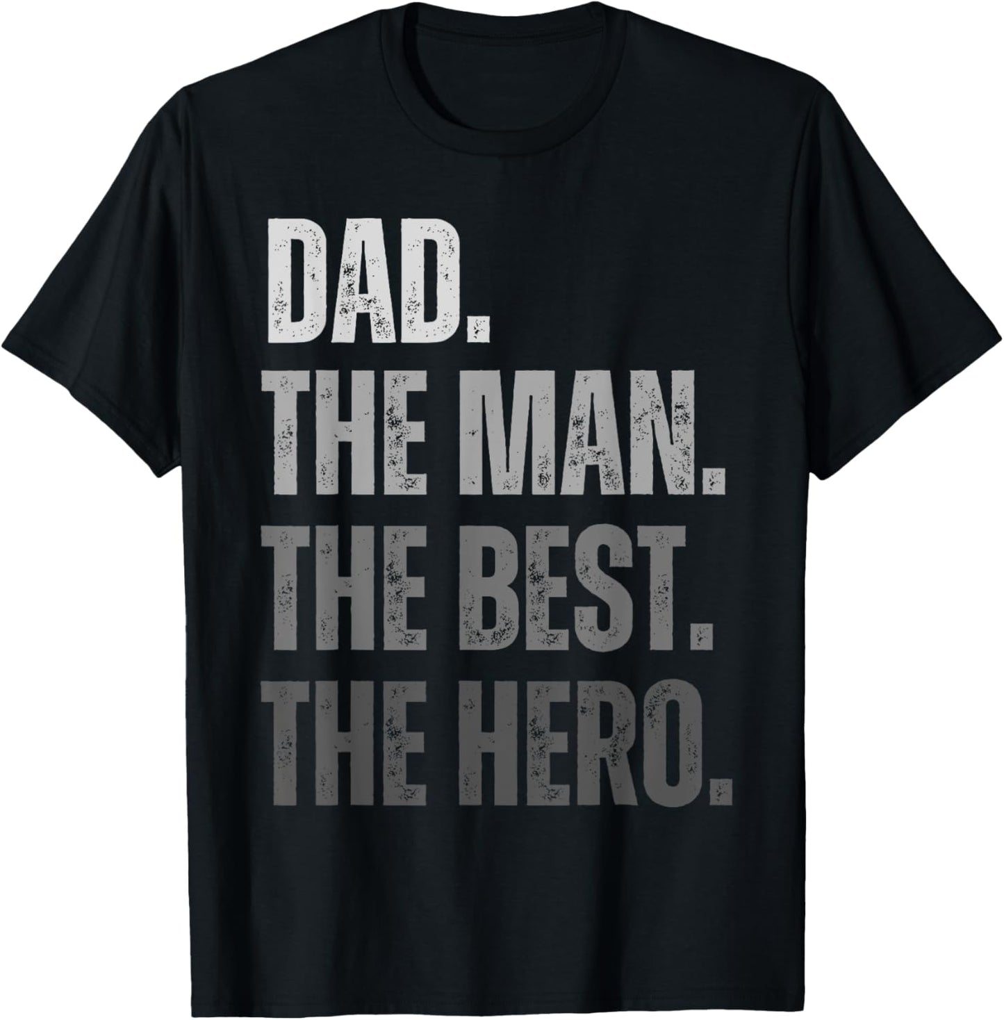 Vintage Dad The Man The Best The Hero Father's Day T-Shirt - T-Shirt | Black