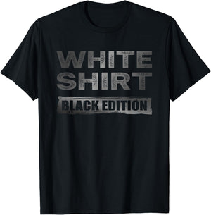 Sarcasm Black Edition: White , black T-Shirt - T-Shirt | Black