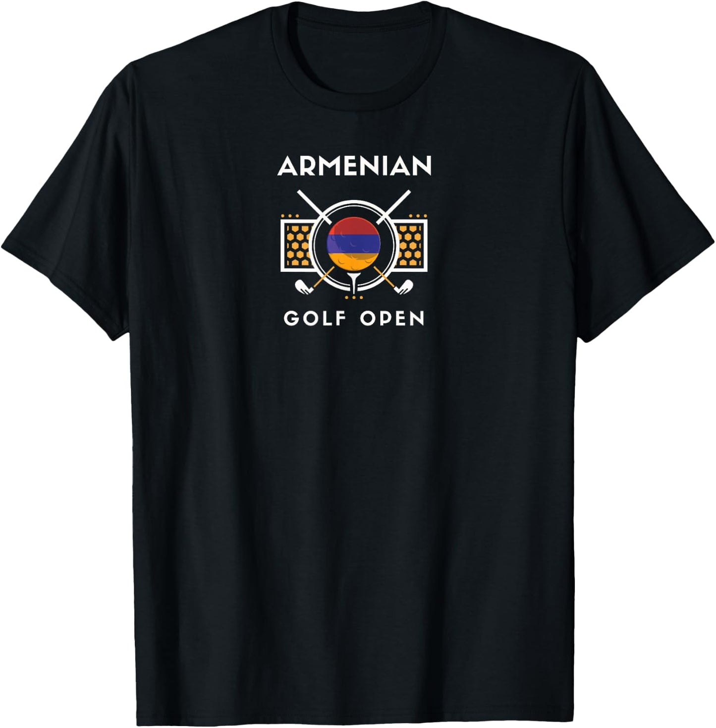 Golfing Armenian Flag Golfer Love To Golf Armenia T-Shirt - T-Shirt | Black