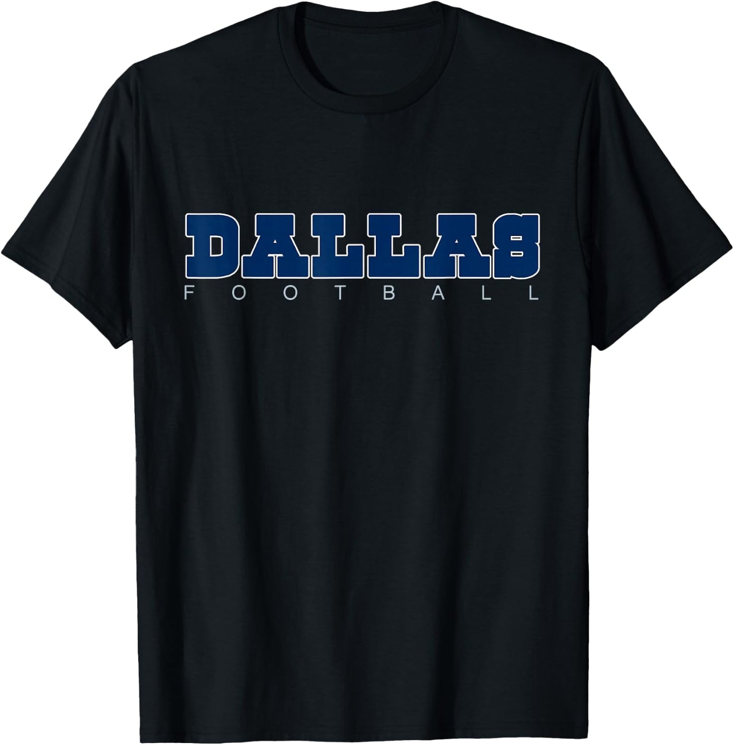 Sports Fans Dallas Football DFW City Classic T Shirt T-Shirt - T-Shirt | Black