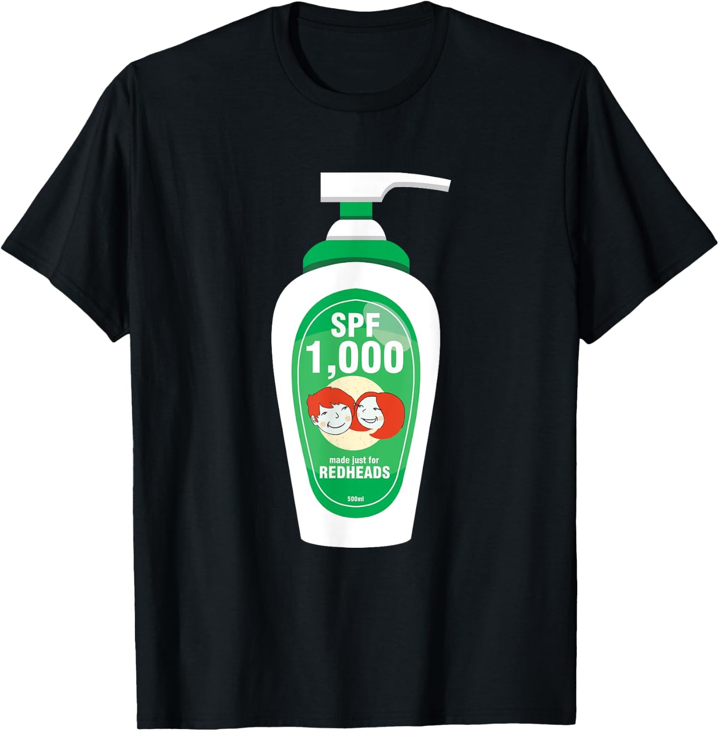 Funny Sarcastic Irish Ginger Redhead SPF 1000 Sunscreen T-Shirt - T-Shirt | Black