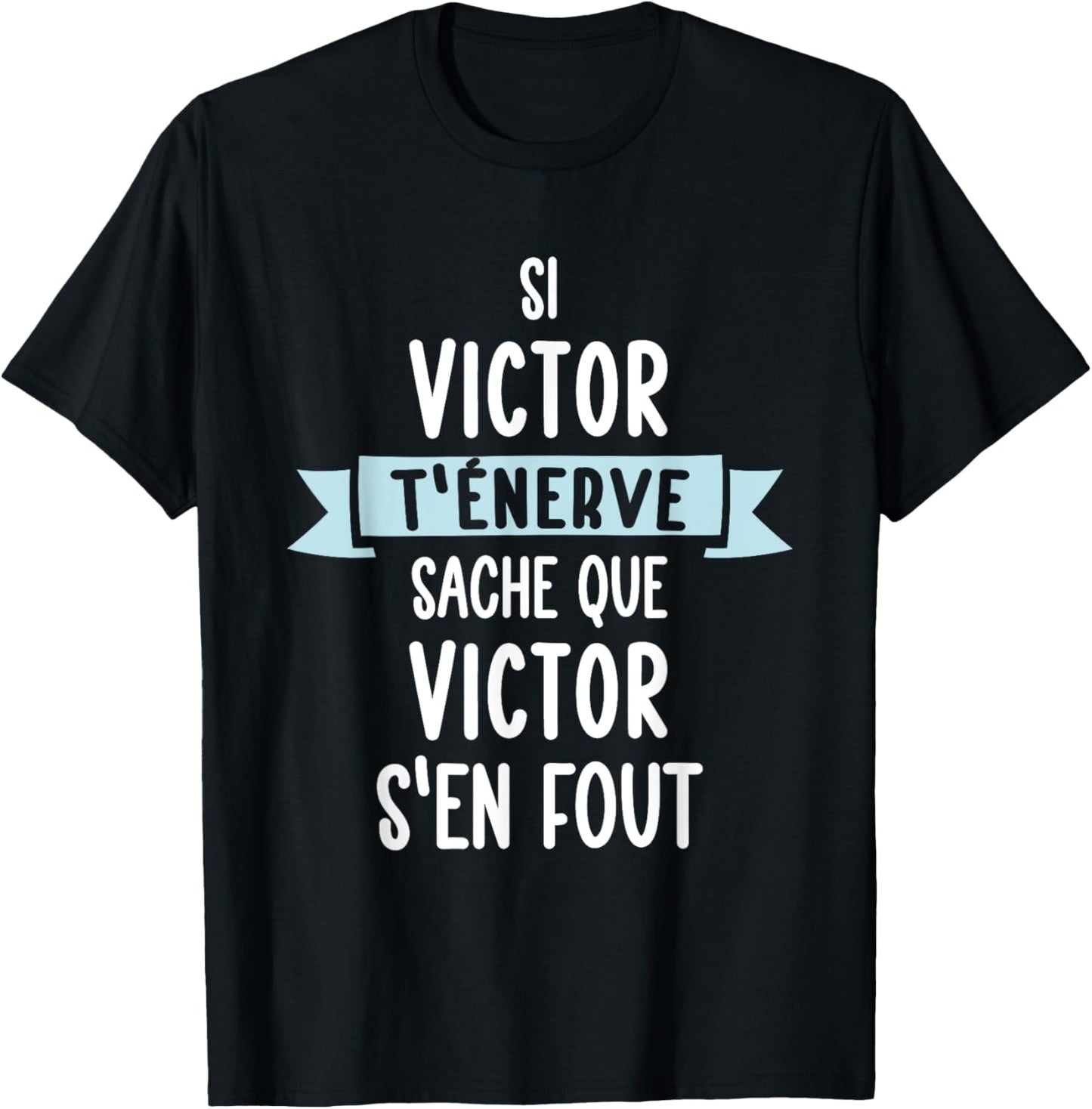 Gift Man Humour Name Personalised Victor , Black, S T-Shirt - T-Shirt | Black