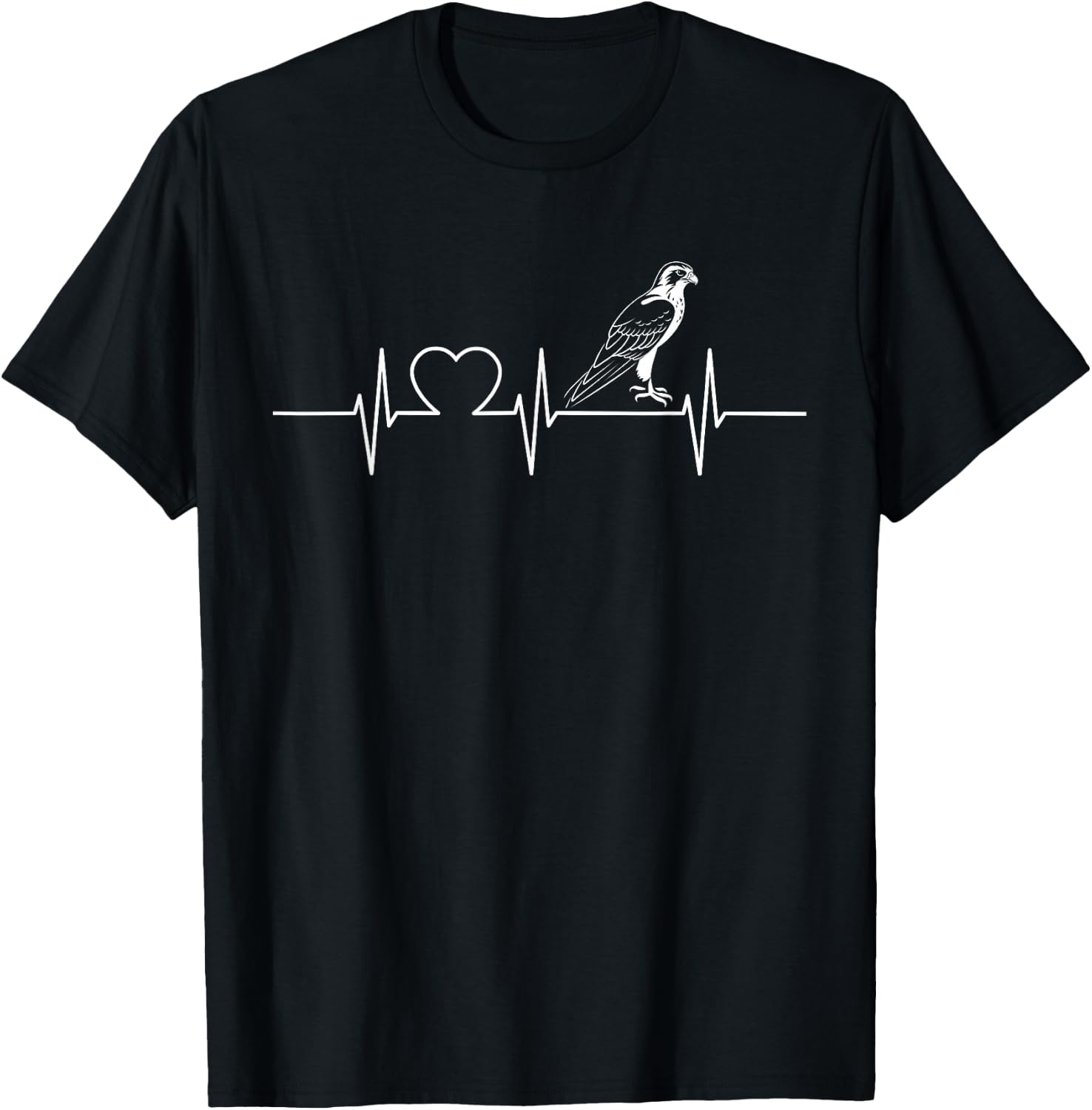 Falcon Heartbeat Falcons Falcon T-Shirt - T-Shirt | Black