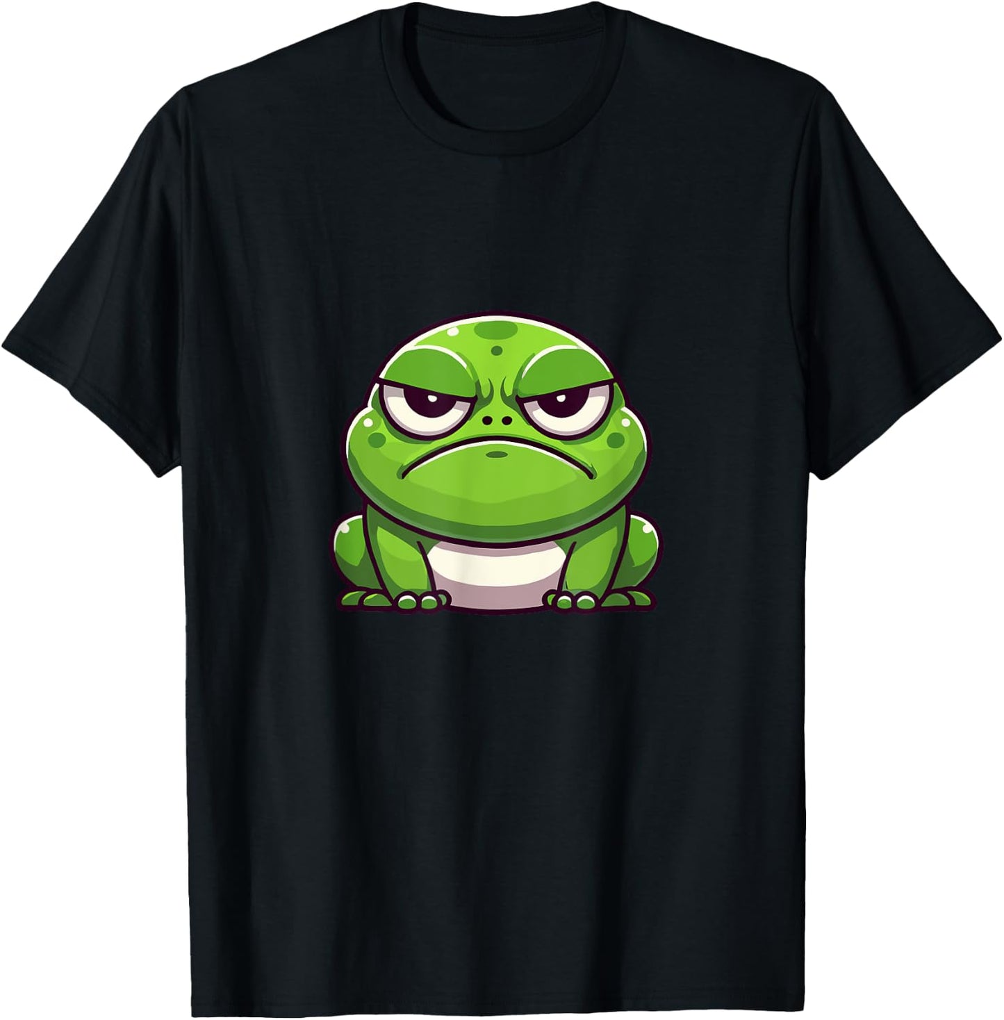 Toad Green Grunt Cartoon , Black, S T-Shirt - T-Shirt | Black