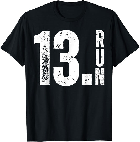 Half Crazy 13.1 Running Half Marathon Race Runner Training T-Shirt - T-Shirt | Black