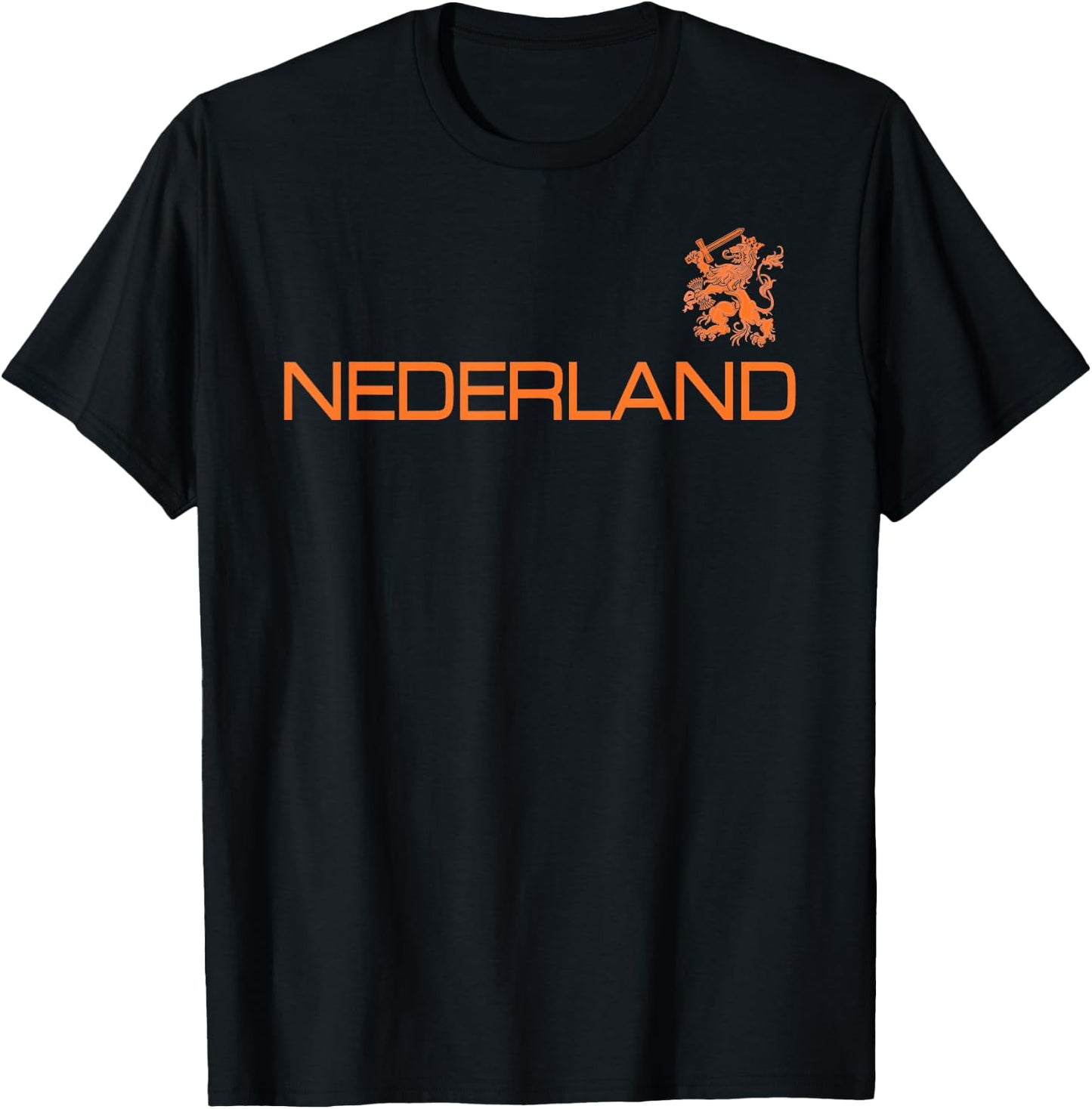 Holland Holland Lion of the Netherlands Holland Orange , Black, S T-Shirt - T-Shirt | Black