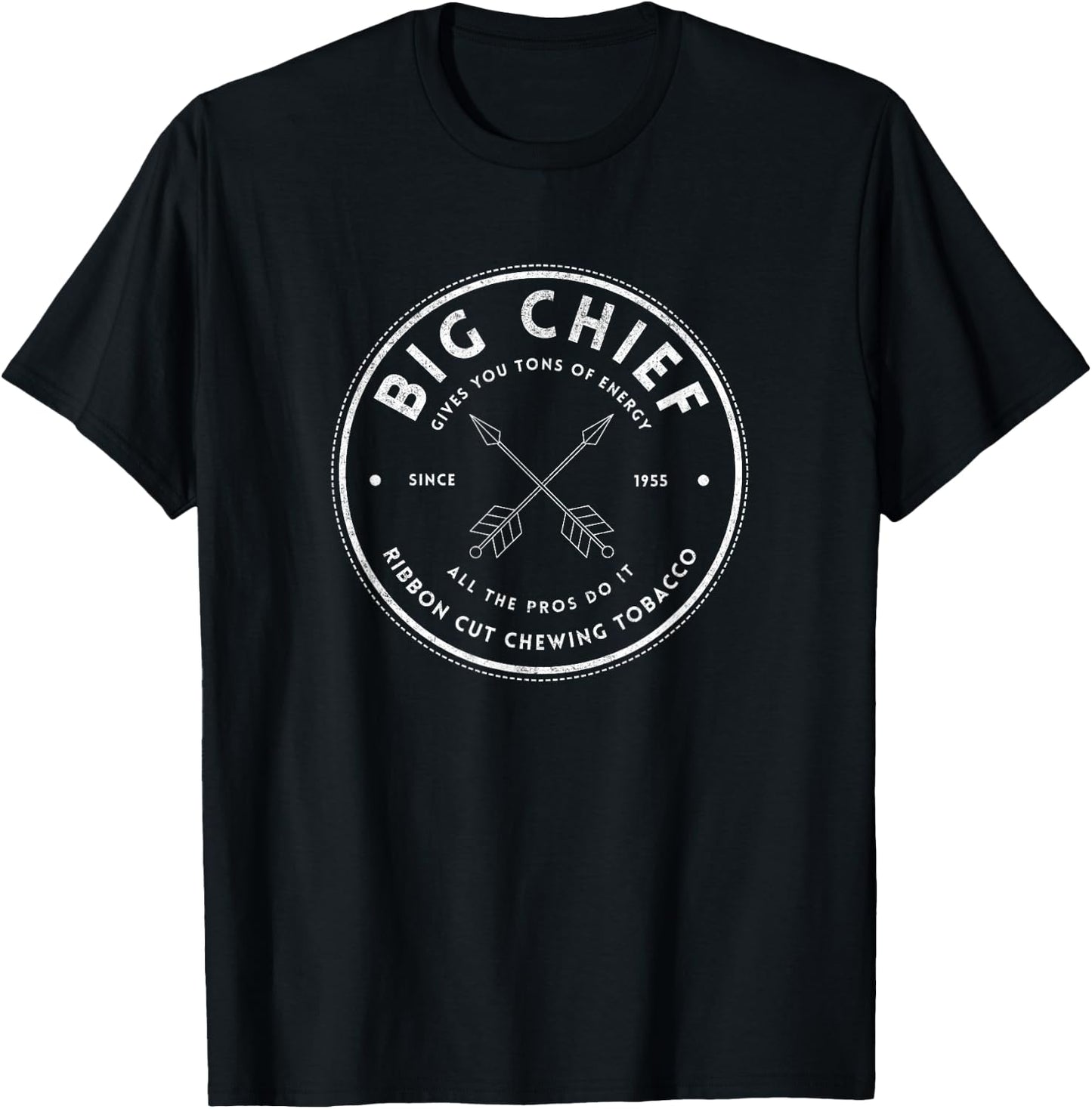 Big Chief Ribbon Cut Chewing Tobacco - vintage logo T-Shirt - T-Shirt | Black