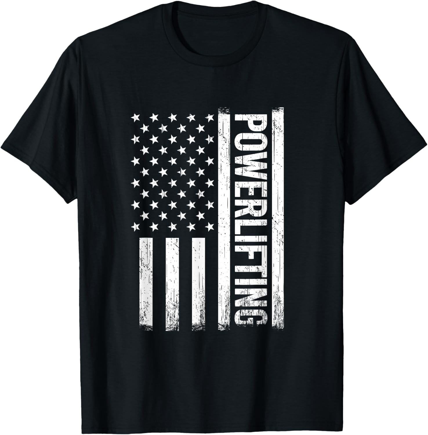 USA gym powerlifter powerlifting weightlifting T-Shirt - T-Shirt | Black