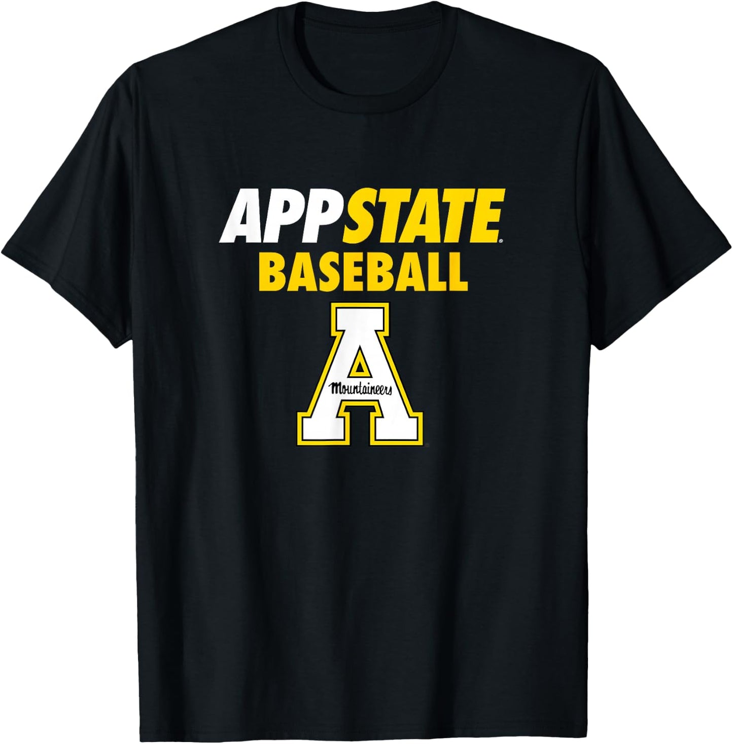 App State Baseball Mountaineers Sports Fan T-Shirt - T-Shirt | Black