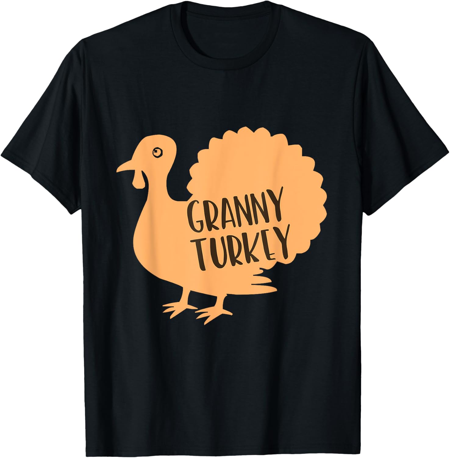 Granny Turkey Family Thanksgiving Matching Funny T-Shirt - T-Shirt | Black