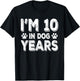 I'm 10 In Dog Years Funny 70th Birthday 70 Years Old T-Shirt - T-Shirt | Black