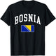 Bosnia and Herzegovina Flag Retro Vintage Classic Graphic T-Shirt - T-Shirt | Black