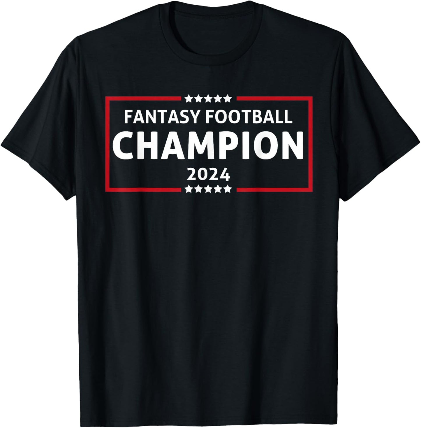 Fantasy Football Champion 2024 Winner Fantasy League Champ T-Shirt - T-Shirt | Black